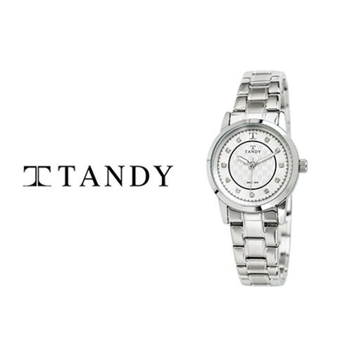 [TANDY] 탠디 시그니쳐 럭셔리 커플 메탈 손목시계(스와로브스키 식입) T-3914 실버 여자