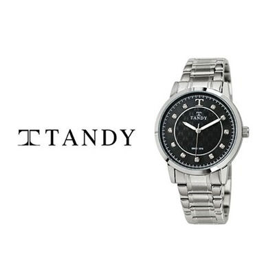 [TANDY] 탠디 시그니쳐 럭셔리 커플 메탈 손목시계(스와로브스키 식입) T-3914 블랙 남자