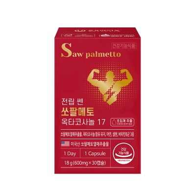 [온유바이오] 전립 쎈 쏘팔메토 옥타코사놀17 600mg x 30캡슐 3ea_1박스(3개월)