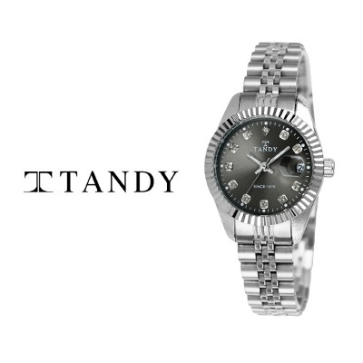 [TANDY] 탠디 럭셔리 커플 메탈 손목시계(스와로브스키 식입) T-3909 여자 그레이
