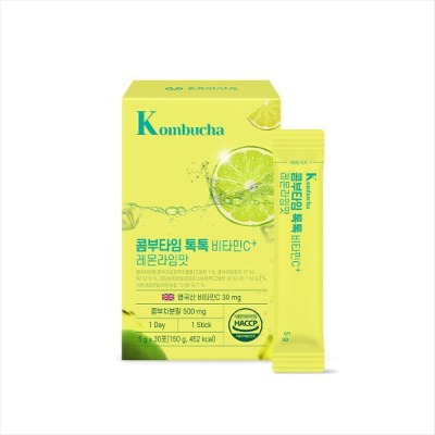 [온유바이오] 콤부타임 톡톡 비타민C+(레몬라임맛) 5g x 30포 (1개월)