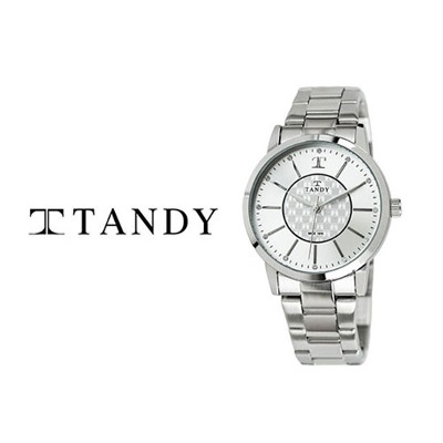[TANDY] 탠디 시그니쳐 럭셔리 커플 메탈 손목시계(스와로브스키 식입) T-3915 실버 남자